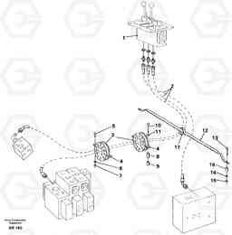 84787 Servo hydraulic Fitting parts L50C S/N 10967-, OPEN ROPS S/N 35001-, Volvo Construction Equipment