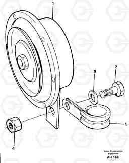 81904 Compressor horn L50C S/N 10967-, OPEN ROPS S/N 35001-, Volvo Construction Equipment