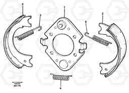 24436 Brake shoes L50C S/N 10967-, OPEN ROPS S/N 35001-, Volvo Construction Equipment