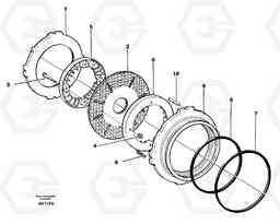 22397 Multi-disc brake L50C S/N 10967-, OPEN ROPS S/N 35001-, Volvo Construction Equipment