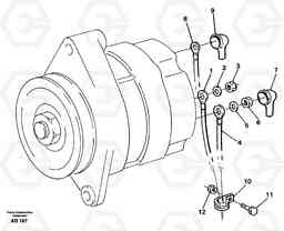 25454 Cable harness Alternator L50C S/N 10967-, OPEN ROPS S/N 35001-, Volvo Construction Equipment