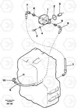 13878 Lubricating system Hydraulic transmission L50C S/N 10967-, OPEN ROPS S/N 35001-, Volvo Construction Equipment