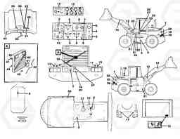 33540 Sign plates and decals L50C S/N 10967-, OPEN ROPS S/N 35001-, Volvo Construction Equipment