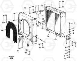 87253 Radiator, fitting L50C S/N 10967-, OPEN ROPS S/N 35001-, Volvo Construction Equipment