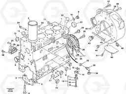 25008 Cylinder block L50C S/N 10967-, OPEN ROPS S/N 35001-, Volvo Construction Equipment