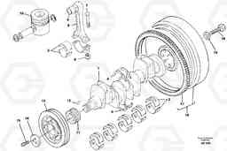 22103 Crankshaft and related parts L50C S/N 10967-, OPEN ROPS S/N 35001-, Volvo Construction Equipment