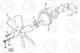 25446 Fan and fan housing L50C S/N 10967-, OPEN ROPS S/N 35001-, Volvo Construction Equipment