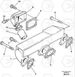 5616 Inlet manifold L50C S/N 10967-, OPEN ROPS S/N 35001-, Volvo Construction Equipment