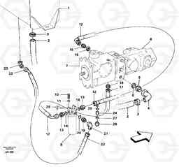 50513 Suction hose and filter L50C S/N 10967-, OPEN ROPS S/N 35001-, Volvo Construction Equipment