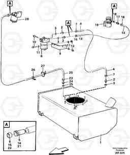 83410 Fuel system: Fuel tank - fuel pump L50C S/N 10967-, OPEN ROPS S/N 35001-, Volvo Construction Equipment