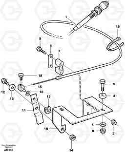 48077 Hand throttle L50C S/N 10967-, OPEN ROPS S/N 35001-, Volvo Construction Equipment