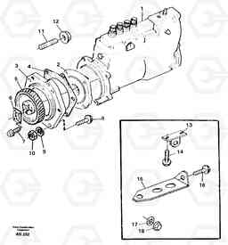 22651 Fuel injection pump with fitting parts L50C S/N 10967-, OPEN ROPS S/N 35001-, Volvo Construction Equipment