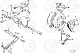 23665 Alternator with assembling details L50C S/N 10967-, OPEN ROPS S/N 35001-, Volvo Construction Equipment