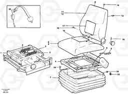45212 Operator seat Isri L50C S/N 10967-, OPEN ROPS S/N 35001-, Volvo Construction Equipment