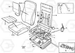 54303 Operator's seat Be-ge L50C S/N 10967-, OPEN ROPS S/N 35001-, Volvo Construction Equipment