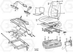 62070 Driver's seat, air suspensioned Isri L50C S/N 10967-, OPEN ROPS S/N 35001-, Volvo Construction Equipment