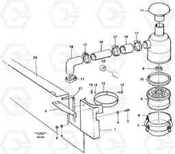 84121 Oil bath filter L50C S/N 10967-, OPEN ROPS S/N 35001-, Volvo Construction Equipment