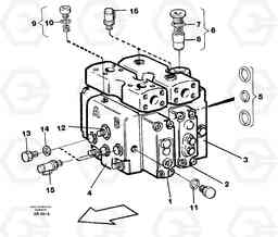 39112 Hydraulic valve L50C S/N 10967-, OPEN ROPS S/N 35001-, Volvo Construction Equipment