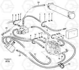 26005 Boom suspension system; hydraulic hoses L50C S/N 10967-, OPEN ROPS S/N 35001-, Volvo Construction Equipment