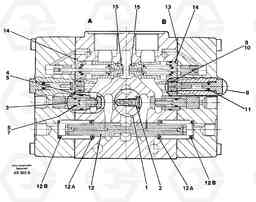 22615 Valve section 3:rd function L50C S/N 10967-, OPEN ROPS S/N 35001-, Volvo Construction Equipment