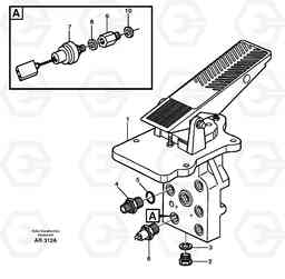 24433 Footbrake valve Mounting L50C S/N 10967-, OPEN ROPS S/N 35001-, Volvo Construction Equipment