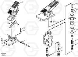 63368 Footbrake valve L50C S/N 10967-, OPEN ROPS S/N 35001-, Volvo Construction Equipment