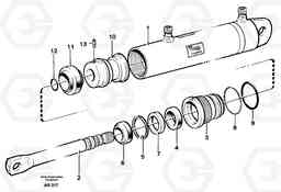 23342 Hydraulic cylinder L50C S/N 10967-, OPEN ROPS S/N 35001-, Volvo Construction Equipment