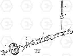 25012 Camshaft L50C S/N 10967-, OPEN ROPS S/N 35001-, Volvo Construction Equipment