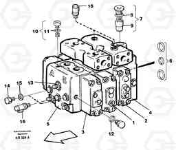 60858 Control valve L50C S/N 10967-, OPEN ROPS S/N 35001-, Volvo Construction Equipment