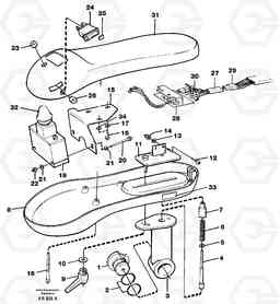 25416 Armrest L50C S/N 10967-, OPEN ROPS S/N 35001-, Volvo Construction Equipment