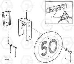 1151 50 km/h Sign L50C S/N 10967-, OPEN ROPS S/N 35001-, Volvo Construction Equipment