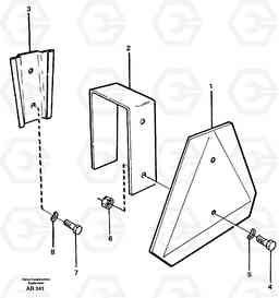 80694 Slow moving vehicle sign L50C S/N 10967-, OPEN ROPS S/N 35001-, Volvo Construction Equipment