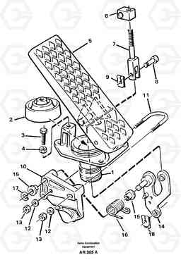 86064 Pedal L50C S/N 10967-, OPEN ROPS S/N 35001-, Volvo Construction Equipment