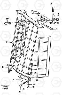 25420 Windshield guard for windshield L50C S/N 10967-, OPEN ROPS S/N 35001-, Volvo Construction Equipment