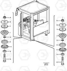 24716 Cab mounting block L50C S/N 10967-, OPEN ROPS S/N 35001-, Volvo Construction Equipment