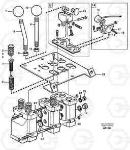 96880 Servo valve L50C S/N 10967-, OPEN ROPS S/N 35001-, Volvo Construction Equipment