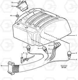 54300 Cable harnesses, gear lever carrier L50C S/N 10967-, OPEN ROPS S/N 35001-, Volvo Construction Equipment