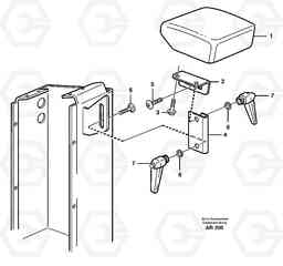 44458 Armrest L50C S/N 10967-, OPEN ROPS S/N 35001-, Volvo Construction Equipment