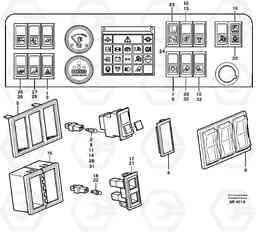 66873 Switch panel L50C S/N 10967-, OPEN ROPS S/N 35001-, Volvo Construction Equipment