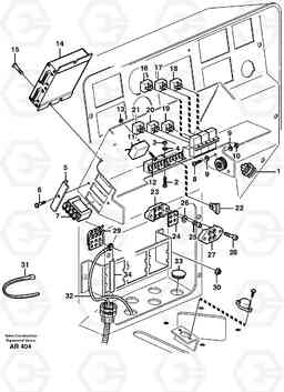 22382 Electrical distribut.unit and control unit L50C S/N 10967-, OPEN ROPS S/N 35001-, Volvo Construction Equipment