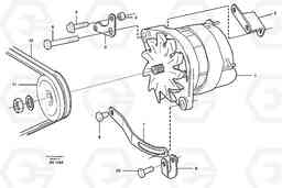 25207 Alternator with assembling details L70C SER NO 13116-, SER NO BRAZIL 70007-, Volvo Construction Equipment