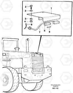 85425 License plate lamp L70C SER NO 13116-, SER NO BRAZIL 70007-, Volvo Construction Equipment