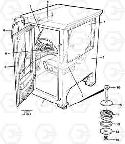 22712 Operator's cab L70C SER NO 13116-, SER NO BRAZIL 70007-, Volvo Construction Equipment