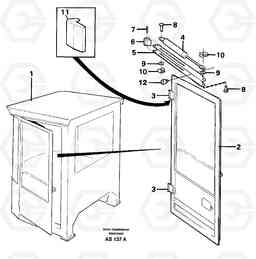 15712 Door mounting L70C SER NO 13116-, SER NO BRAZIL 70007-, Volvo Construction Equipment