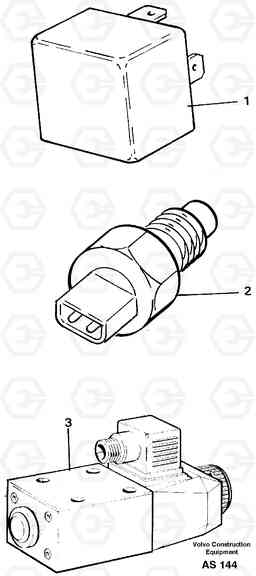 97121 Relays, sensors and solenoid valves Reference list L70C SER NO 13116-, SER NO BRAZIL 70007-, Volvo Construction Equipment