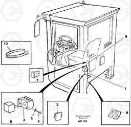 54307 Cable harness, Air-suspensioned seat. L70C SER NO 13116-, SER NO BRAZIL 70007-, Volvo Construction Equipment