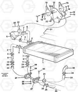 85901 Radiator and control L70C SER NO 13116-, SER NO BRAZIL 70007-, Volvo Construction Equipment
