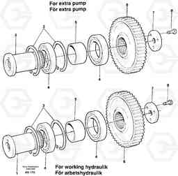 15936 Pump drive L70C SER NO 13116-, SER NO BRAZIL 70007-, Volvo Construction Equipment