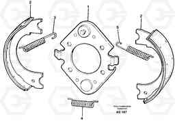 22704 Brake shoes L70C SER NO 13116-, SER NO BRAZIL 70007-, Volvo Construction Equipment