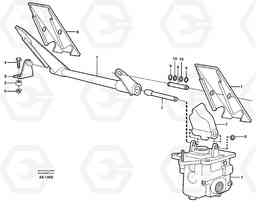 82082 Dual brake pedals L70C SER NO 13116-, SER NO BRAZIL 70007-, Volvo Construction Equipment